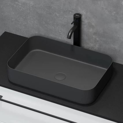 Мивка за плот LJORDAL 52x34 см стомана/черна