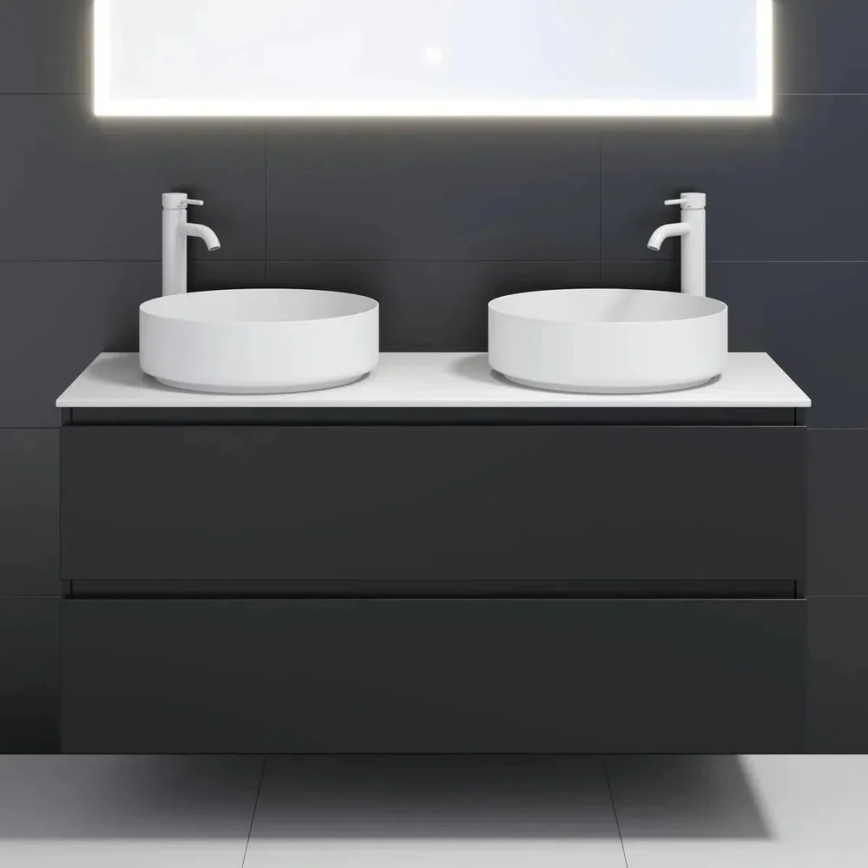 Мивка за плот LJORDAL Ø 40 см стомана/бяла