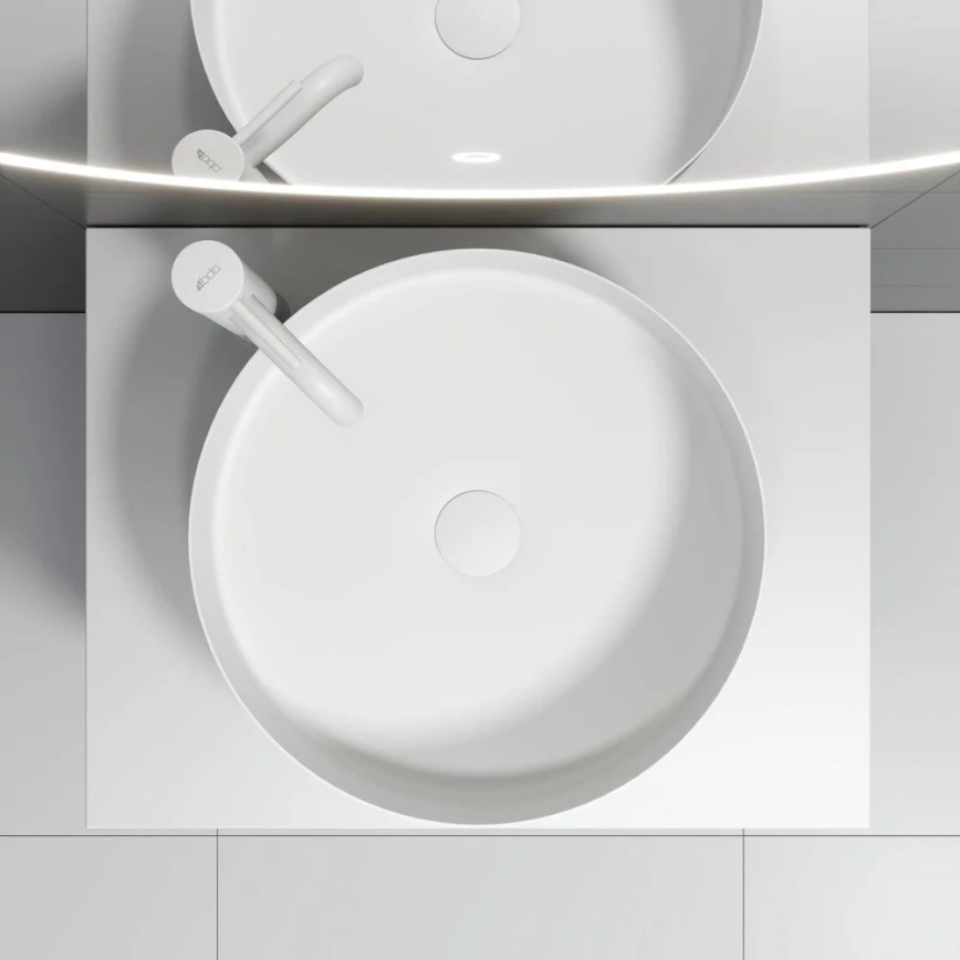 Мивка за плот LJORDAL Ø 40 см стомана/бяла