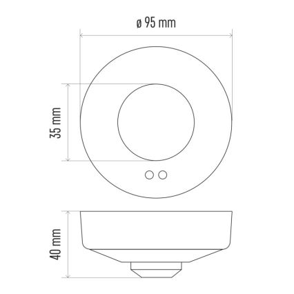 Микровълнов сензор за движение MW B 360 ° 1200W / 230V бял