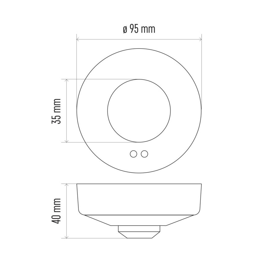 Микровълнов сензор за движение MW B 360 ° 1200W / 230V бял