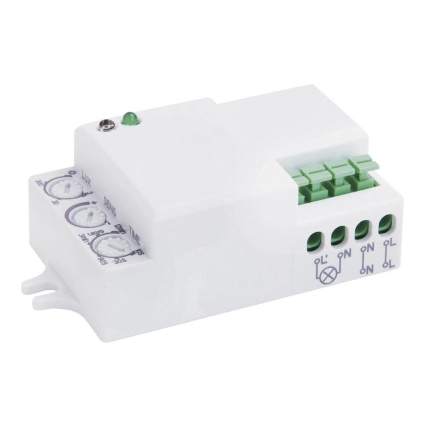 Микровълнов сензор за движение MW B 360 ° 1200W / 230V бял
