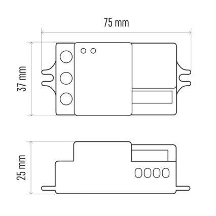 Микровълнов сензор за движение MW B 360 ° 1200W / 230V бял