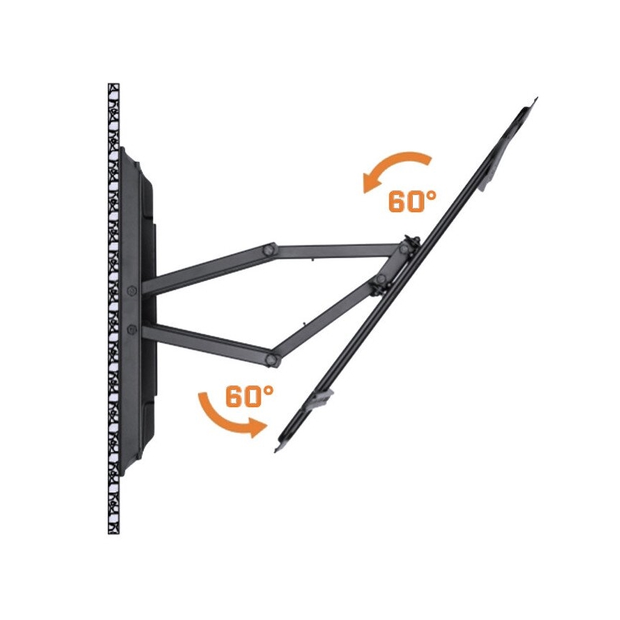 MK FLORIA MKF-17DP641 - Стенна стойка за телевизор с шарнир 80" черен