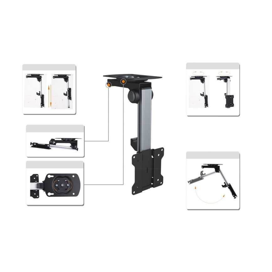 MK FLORIA MKF-17DS220 - Таванен държач за телевизор 46 черен