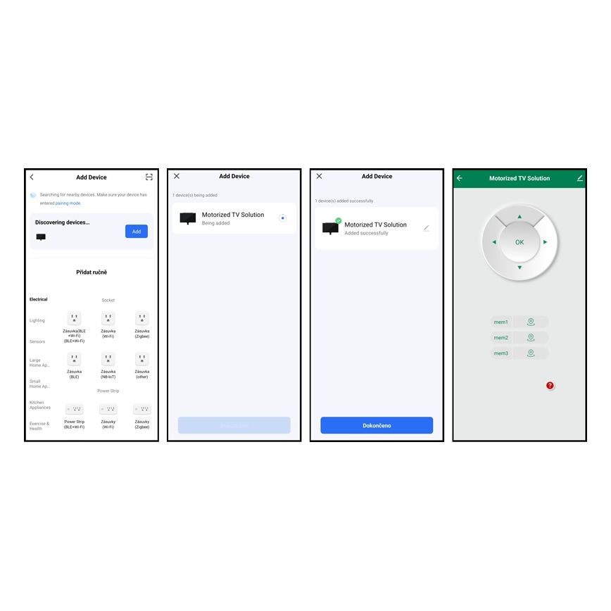 MK FLORIA MKF-20DM444 - Интелигентен таванен държач за телевизор 55 черен Wi-Fi TUYA + дистанционно управление