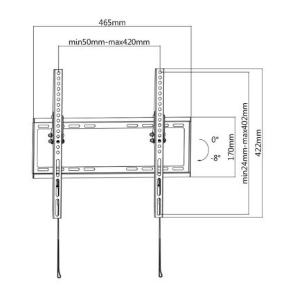 MK FLORIA MKF-20DN447 - Стенна стойка за телевизор със сгъваемо рамо 65" черен