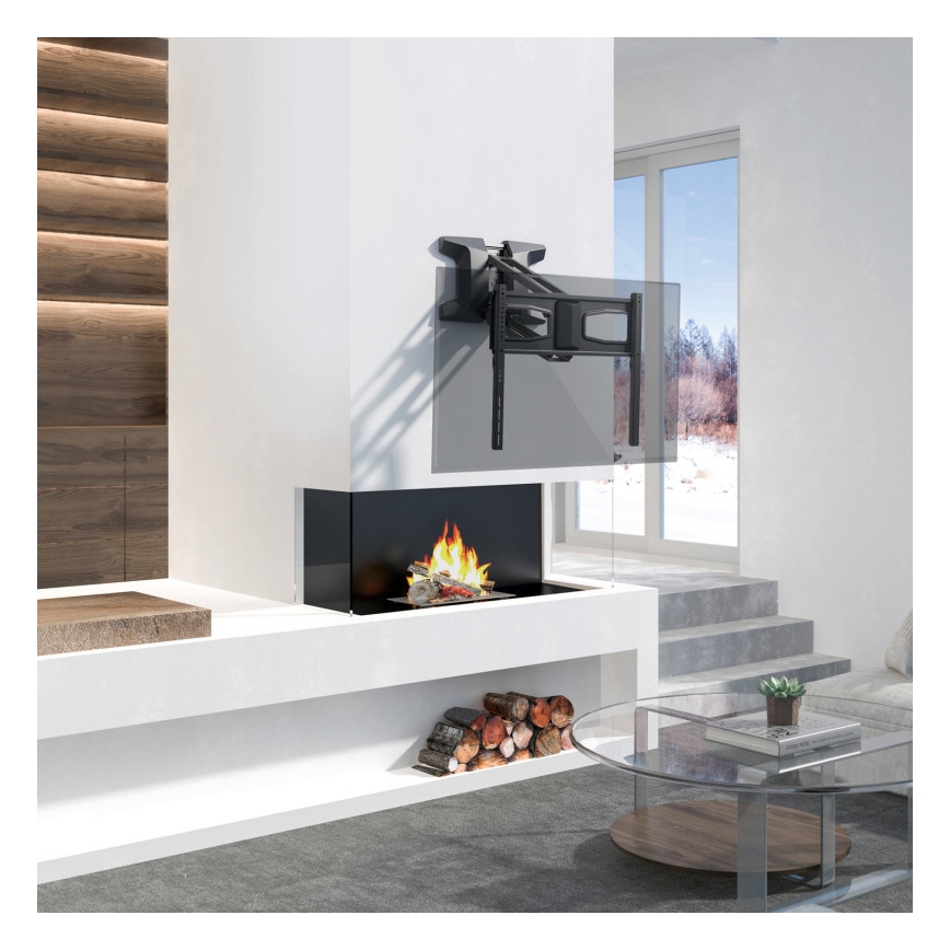MK FLORIA MKF-21DM647 - Настенна стойка за телевизор с шарнир 70 черна + дистанционно управление