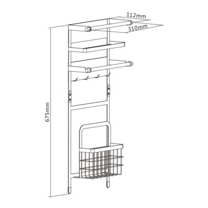 MK FLORIA MKF-21MG02W - Магнитен органайзер 67,5x31 см бял
