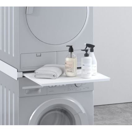 MK FLORIA MKF-23MZ601 - Комплект за подреждане на пералня и сушилня с издърпване 60 см бял