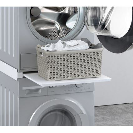 MK FLORIA MKF-23MZ601 - Комплект за подреждане на пералня и сушилня с издърпване 60 см бял