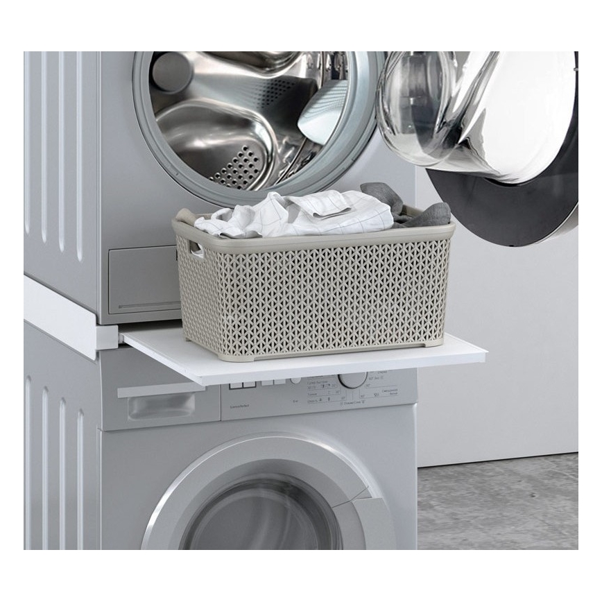 MK FLORIA MKF-23MZ601 - Комплект за подреждане на пералня и сушилня с издърпване 60 см бял