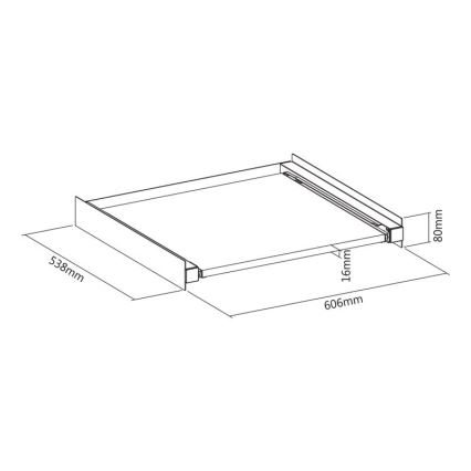 MK FLORIA MKF-23MZ601 - Комплект за подреждане на пералня и сушилня с издърпване 60 см бял