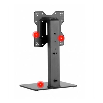 MK FLORIA Superior SUPSTV019 - Подова стойка за телевизор 23-43 черна