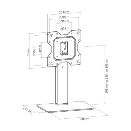 MK FLORIA Superior SUPSTV019 - Подова стойка за телевизор 23-43 черна
