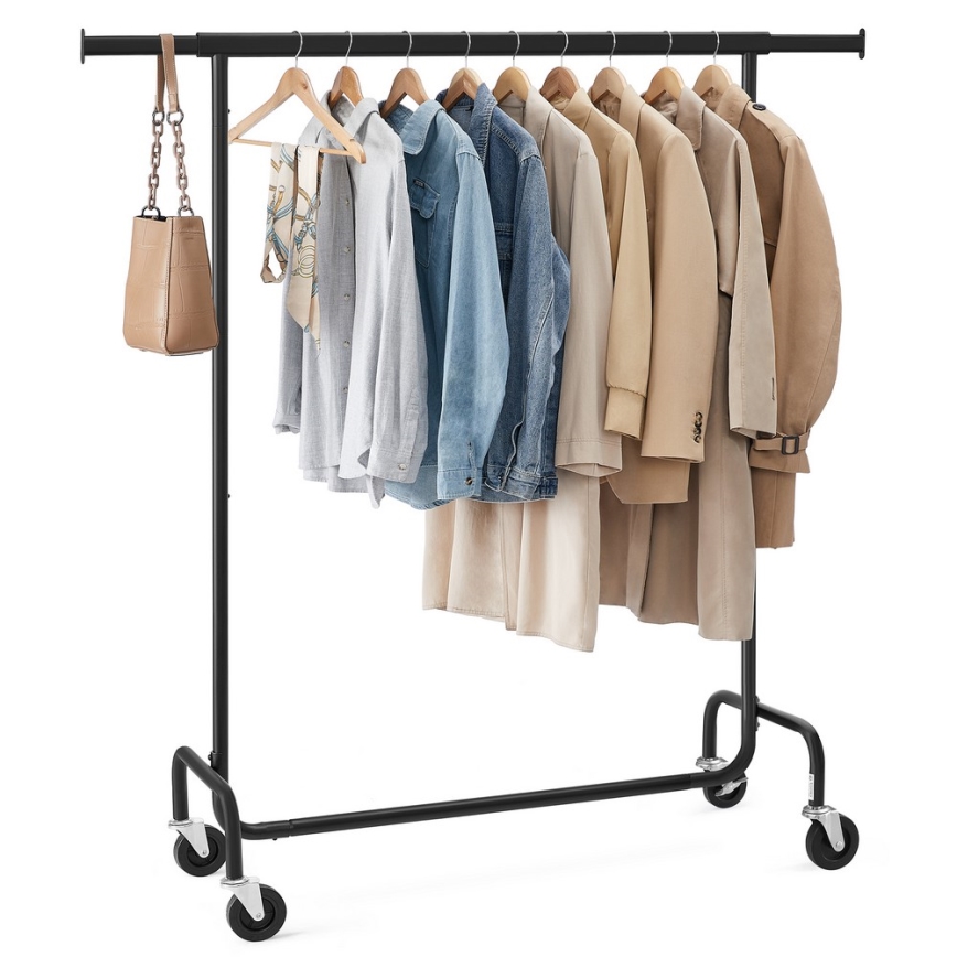 Мобилна подова закачалка LINEA черна