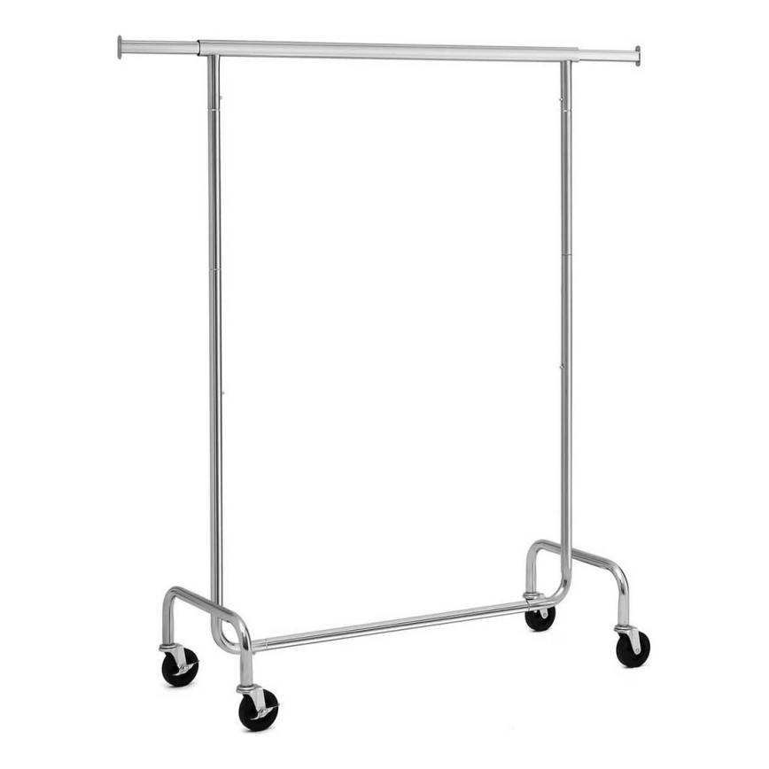 Мобилна стойка за дрехи JEAN, сребриста