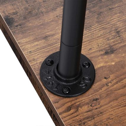 Мобилна стойка за дрехи LINEA, кафява/черна