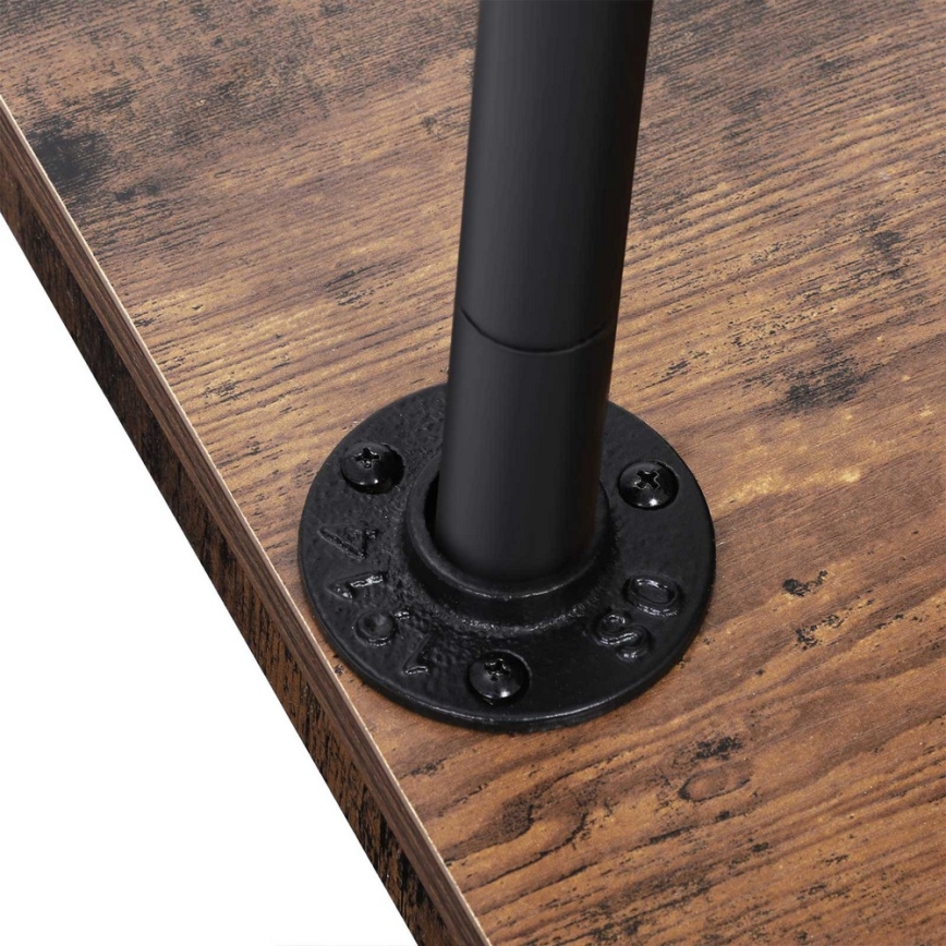 Мобилна стойка за дрехи LINEA, кафява/черна