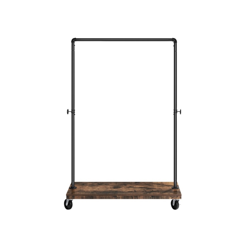 Мобилна стойка за дрехи LINEA, кафява/черна