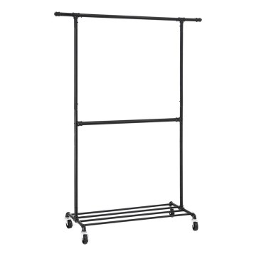 Мобилна стояща закачалка LINEA черна