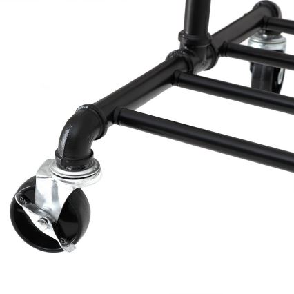 Мобилна стояща закачалка LINEA черна