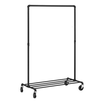 Мобилна свободностояща закачалка LINEA черна