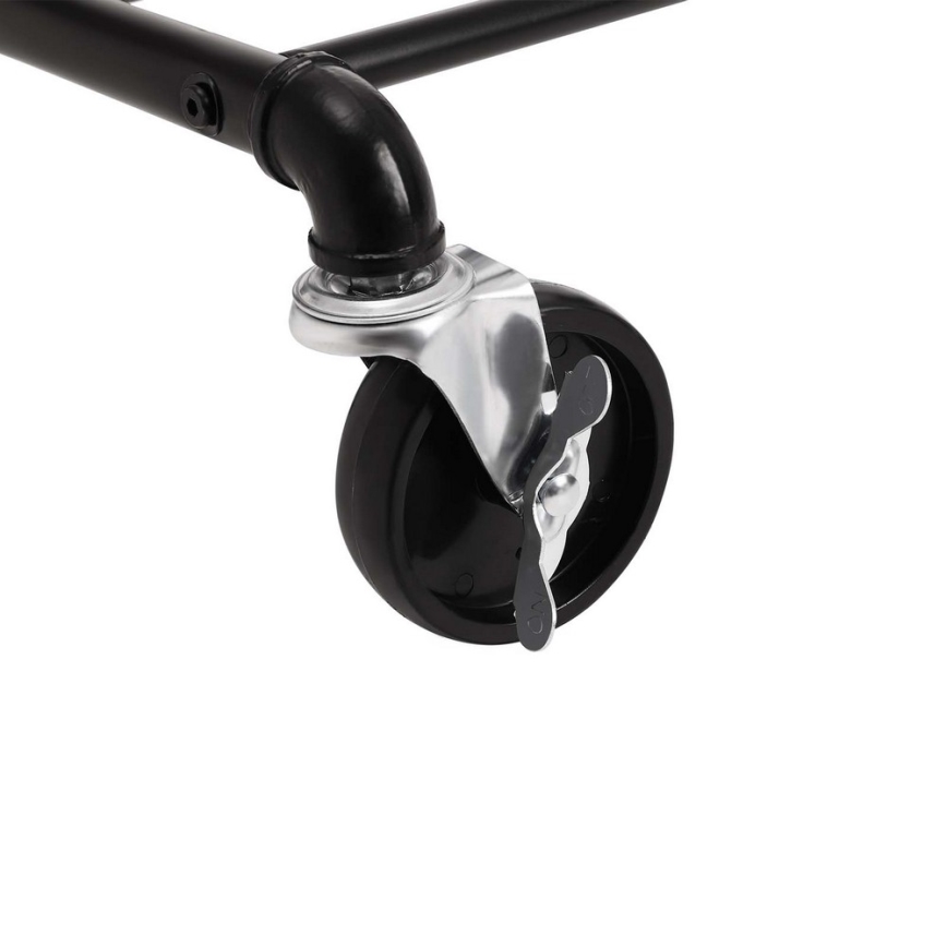 Мобилна свободностояща закачалка LINEA черна