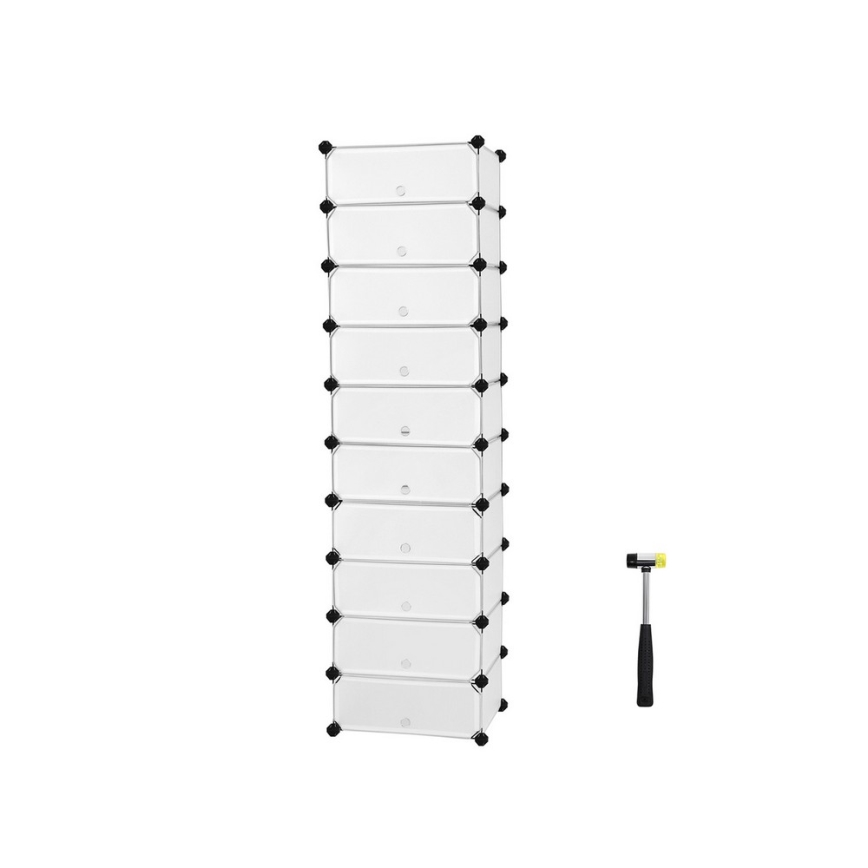 Модулен рафт BOXIFY с чекмеджета, бял