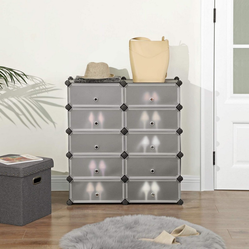 Модулен стелаж с чекмеджета BOXIFY, черен