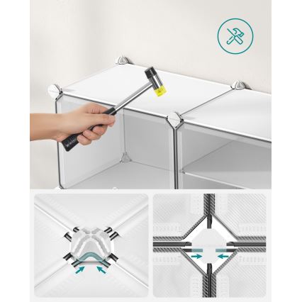 Модулен стелаж с отделения BOXIFY бял