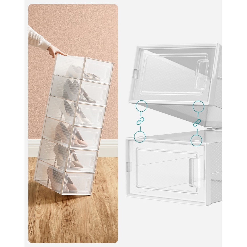 Модулен стелаж с отделения BOXIFY, бял