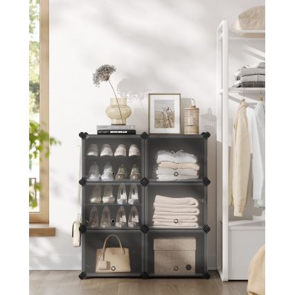 Модулен стелаж с отделения BOXIFY, черен