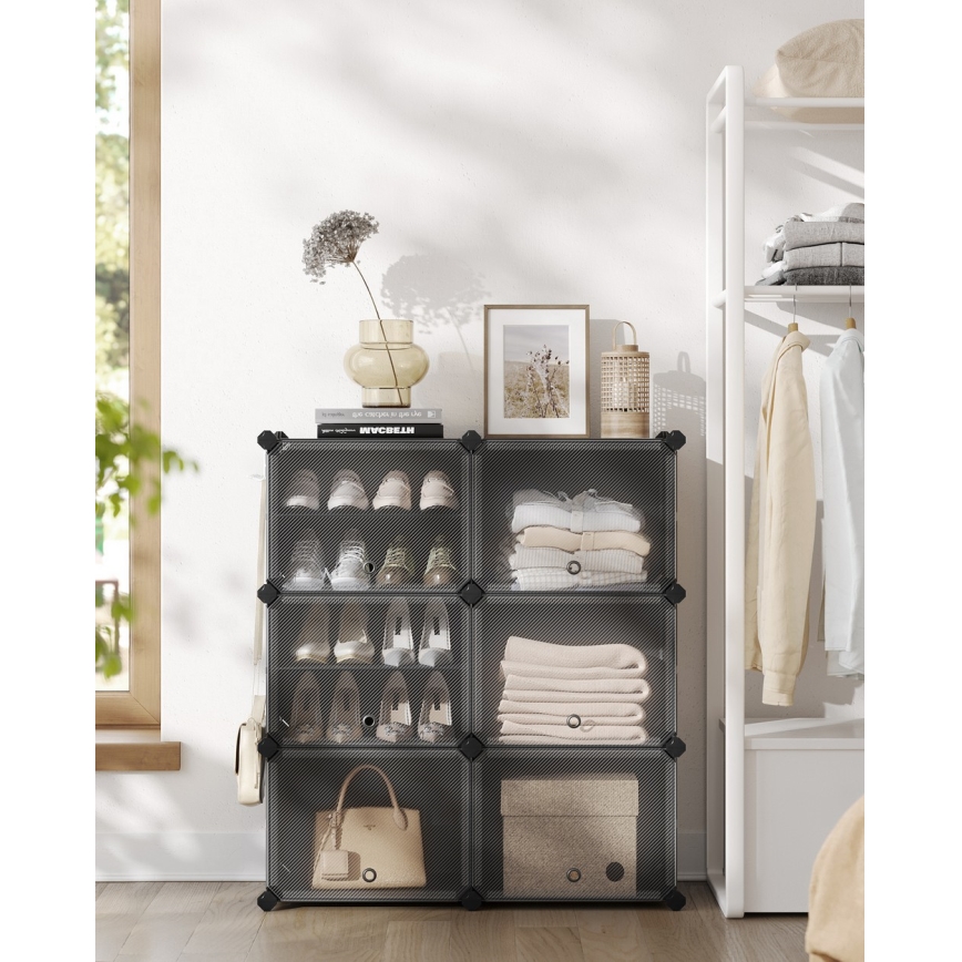 Модулен стелаж с отделения BOXIFY, черен