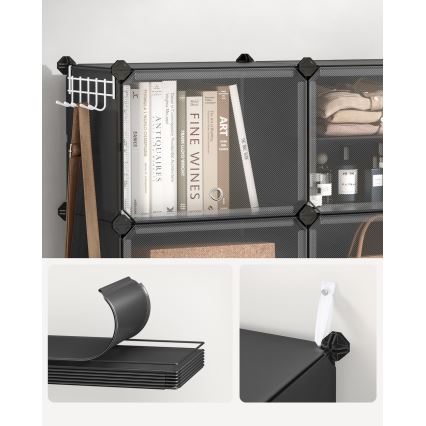 Модулен стелаж с отделения BOXIFY, черен