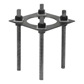 Монтажна основа за стълб за външно осветление BASE 20x20 см черна