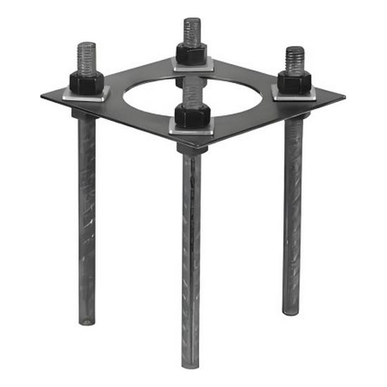 Монтажна основа за стълб за външно осветление BASE 20x20 см черна