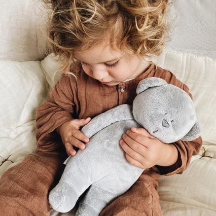 Moonie - Детска малка нощна лампа малко мече сребрист