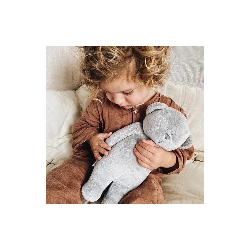 Moonie - Детска малка нощна лампа малко мече сребрист