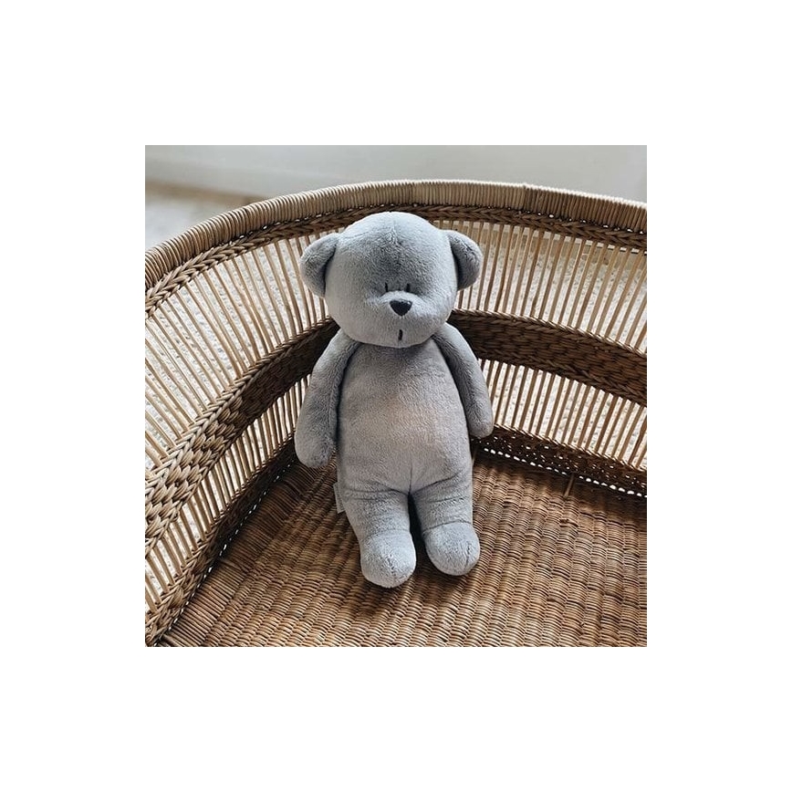 Moonie - Детска малка нощна лампа малко мече сребрист