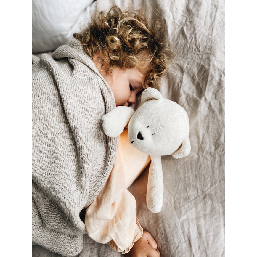 Moonie - Детска малка нощна лампа малко мече сребрист