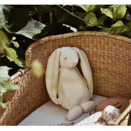 Moonie - Детска малка нощна лампа зайче, облачно сив