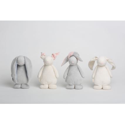 Moonie - Детска малка нощна лампа зайче, облачно сив