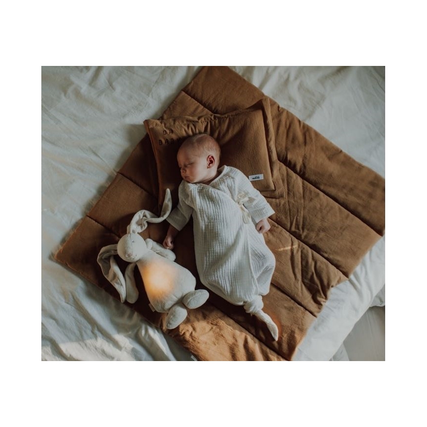 Moonie - Детска малка нощна лампа зайче, сребрист