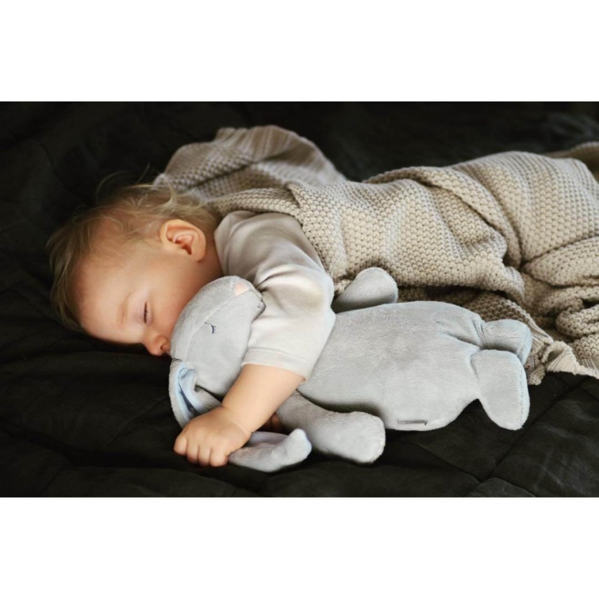 Moonie - Детска малка нощна лампа зайче, сребрист