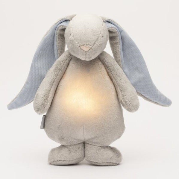 Moonie - Приятел за гушкане с мелодия и светлина 2.0 зайче sky