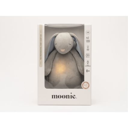 Moonie - Приятел за гушкане с мелодия и светлина 2.0 зайче sky