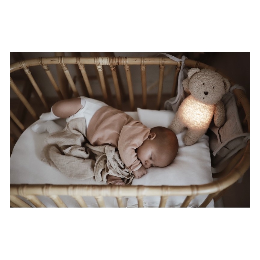 Moonie - Приятел за гушкане с мелодия и светлина малко мече organic роза natur
