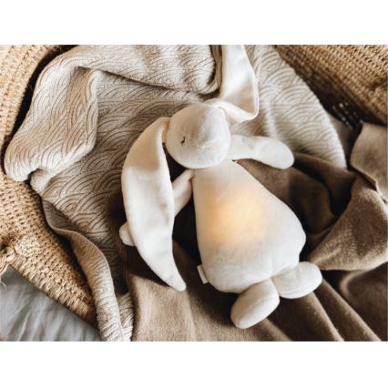 Moonie - Приятел за гушкане с мелодия и светлина зайче powder