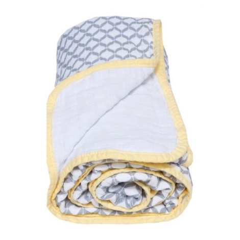 MOTHERHOOD - Двупластово памучно муселиново одеялце 95x110 см сиво